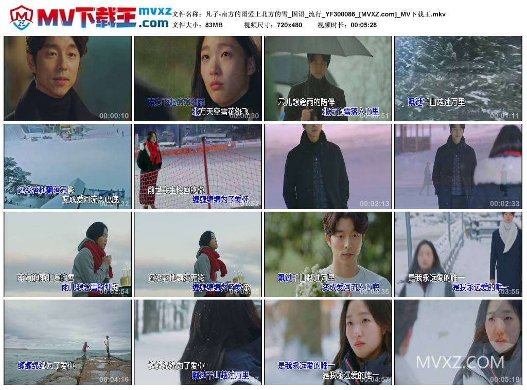 凡子-南方的雨爱上北方的雪_国语_流行_YF300086